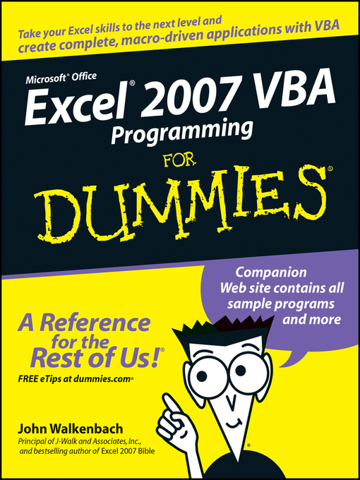 Title details for Excel 2007 VBA Programming For Dummies by John Walkenbach - Wait list